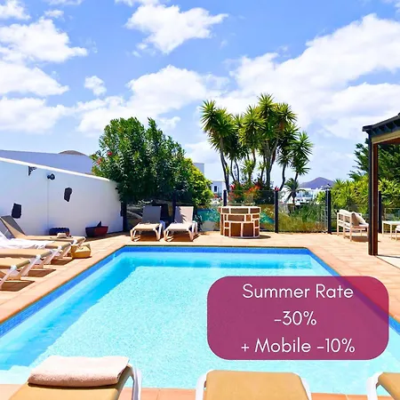 Exclusive In Authentic Village Of - Calm Neighborhood -game And Bar - Charcoal Grill - Heated Pool - 10 Mn Wineries And Timanfaya Villa