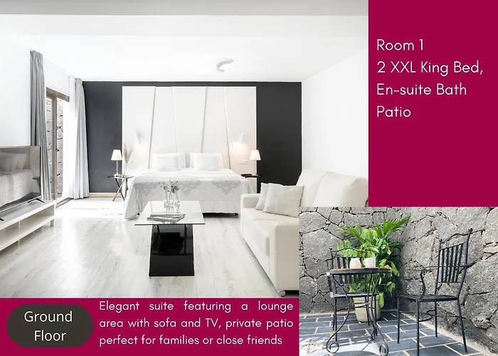 Spacious Private Up To 16 - Authentic - Volcano, Timanfaya Park, Bodega & South Beaches - Heated Pool - Game - Charcoal Grill *